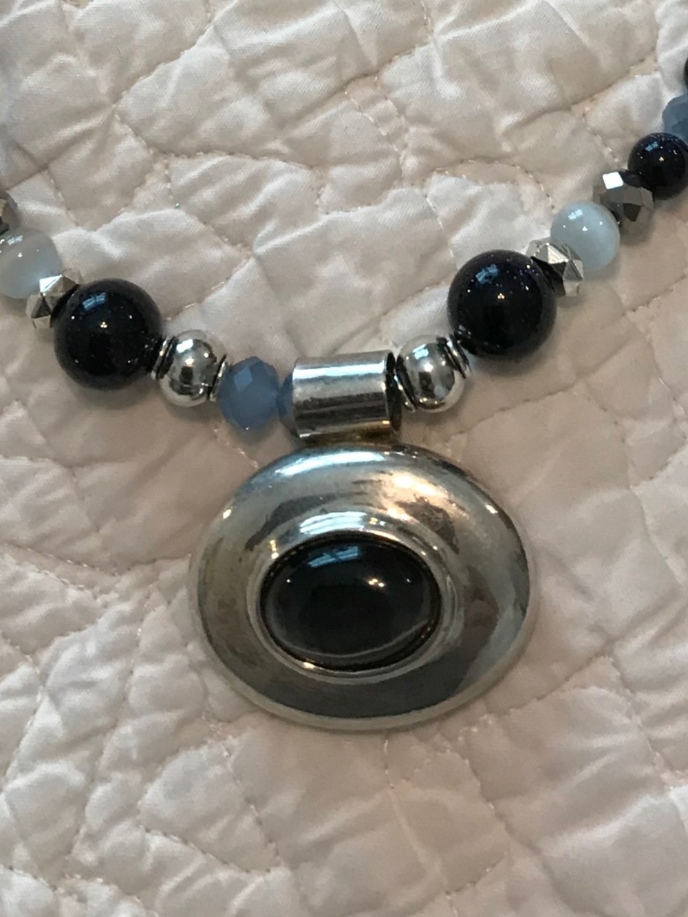 Blue Moonshine: Artisan necklace - Picture 8 of 10